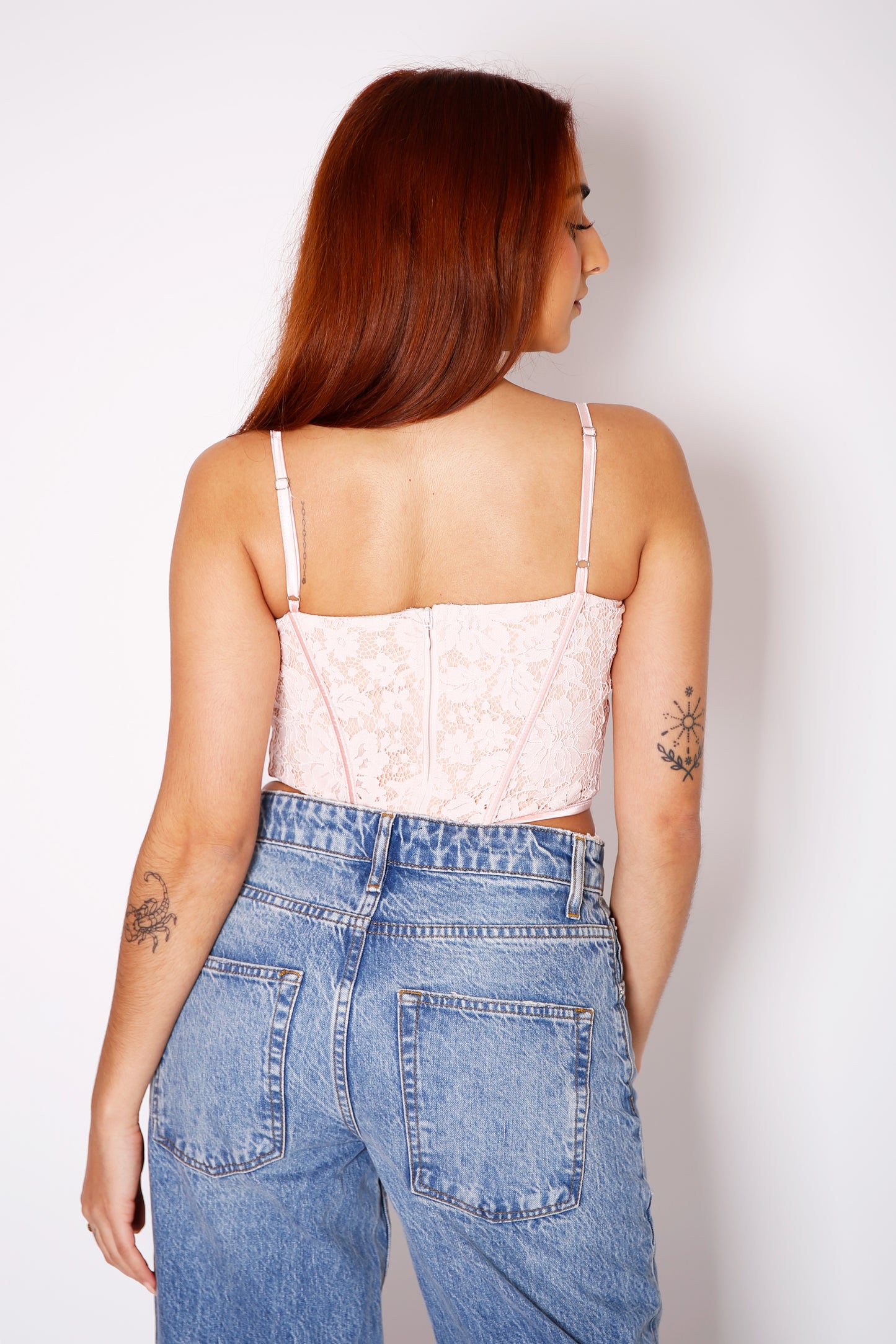 Pink Lace Corset Top